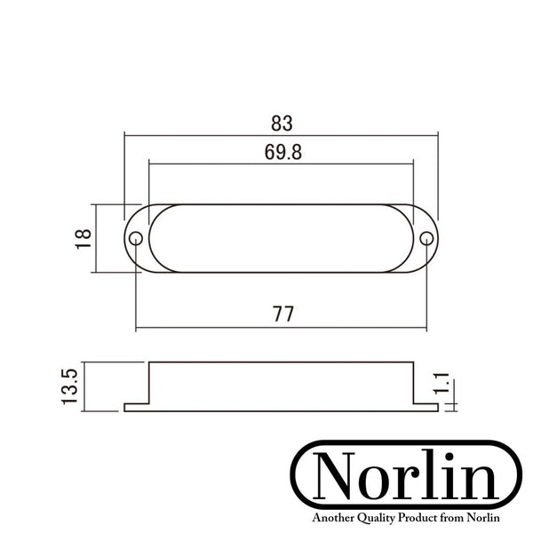 Plastic Single Coil Pickup Cover w/ No Holes for Fender® & Gibson® Guitars