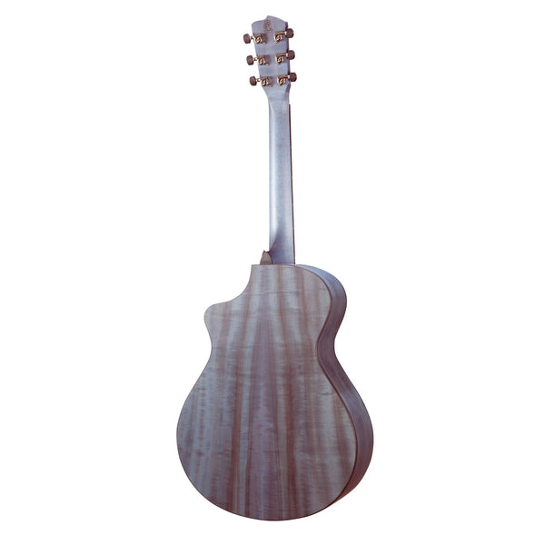 Breedlove Oregon Myrtlewood Oregon Parlor Concertina Stormy Night CE Myrtlewood-Myrtlewood — back angle