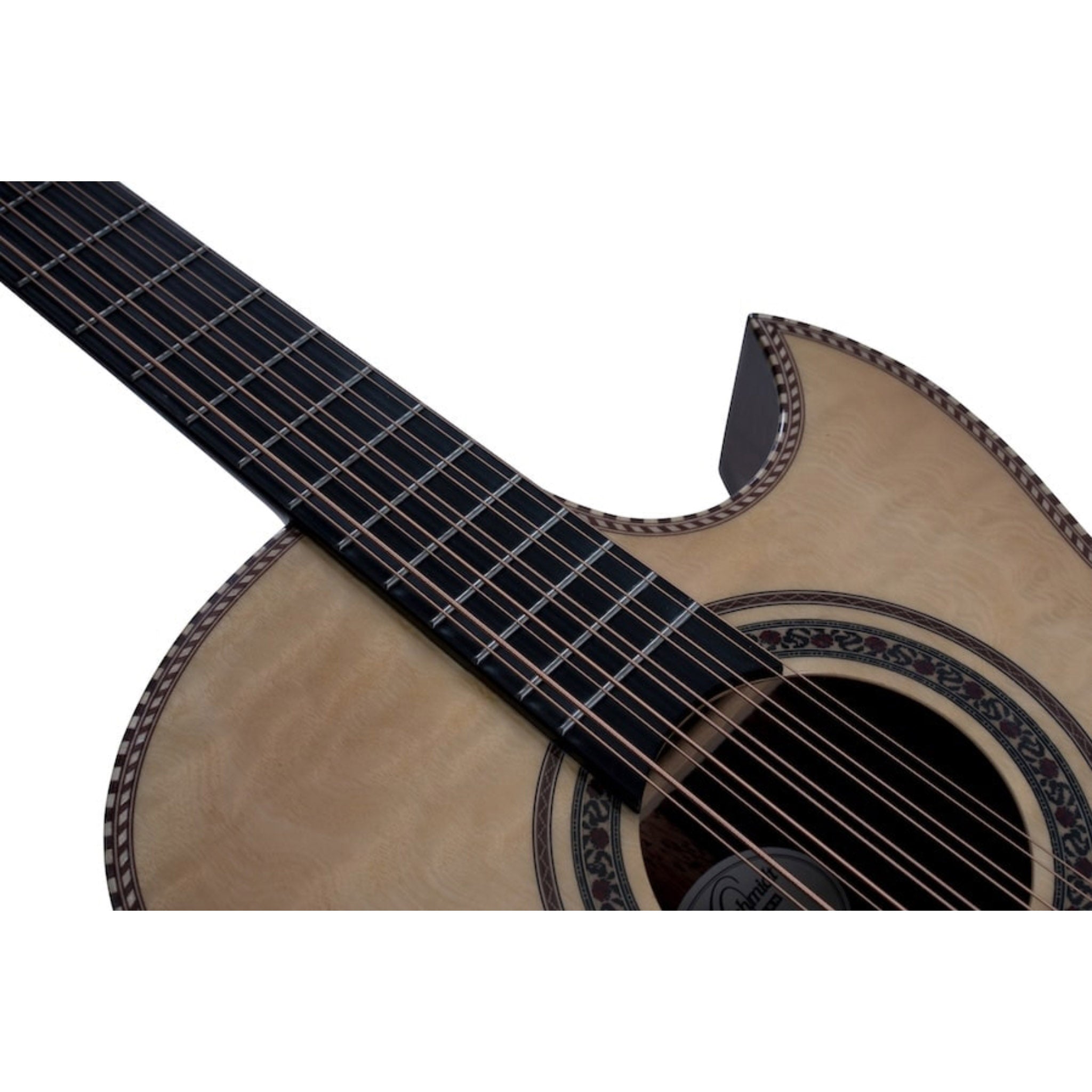 Oscar Schmidt OH32SEQN Acoustic Electric Bajo Quinto w/Bag. Quilt Natural