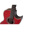 Oscar Schmidt OH32SEQTR Acoustic Electric Bajo Quinto w/Bag. Quilt Trans Red