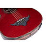 Oscar Schmidt OH32SEQTR Acoustic Electric Bajo Quinto w/Bag. Quilt Trans Red