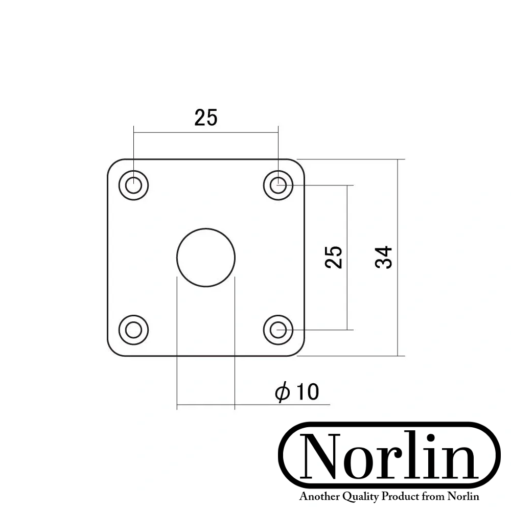 Square Jack Plate for Gibson® Guitars