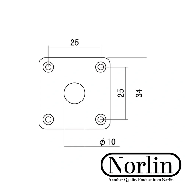 Square Jack Plate for Gibson® Guitars