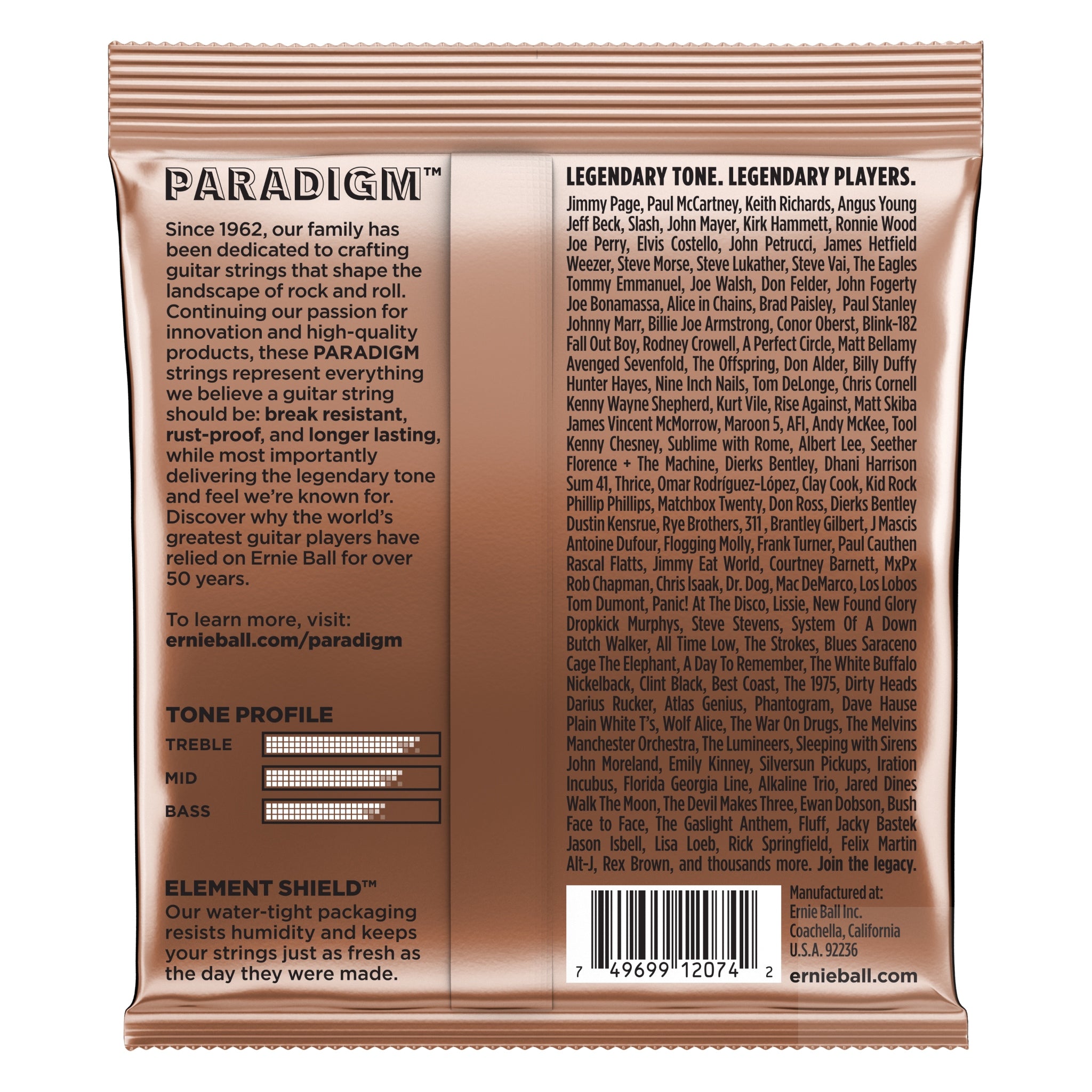 Ernie Ball 2074 Paradigm Medium Phosphor Bronze Acoustic Guitar Strings