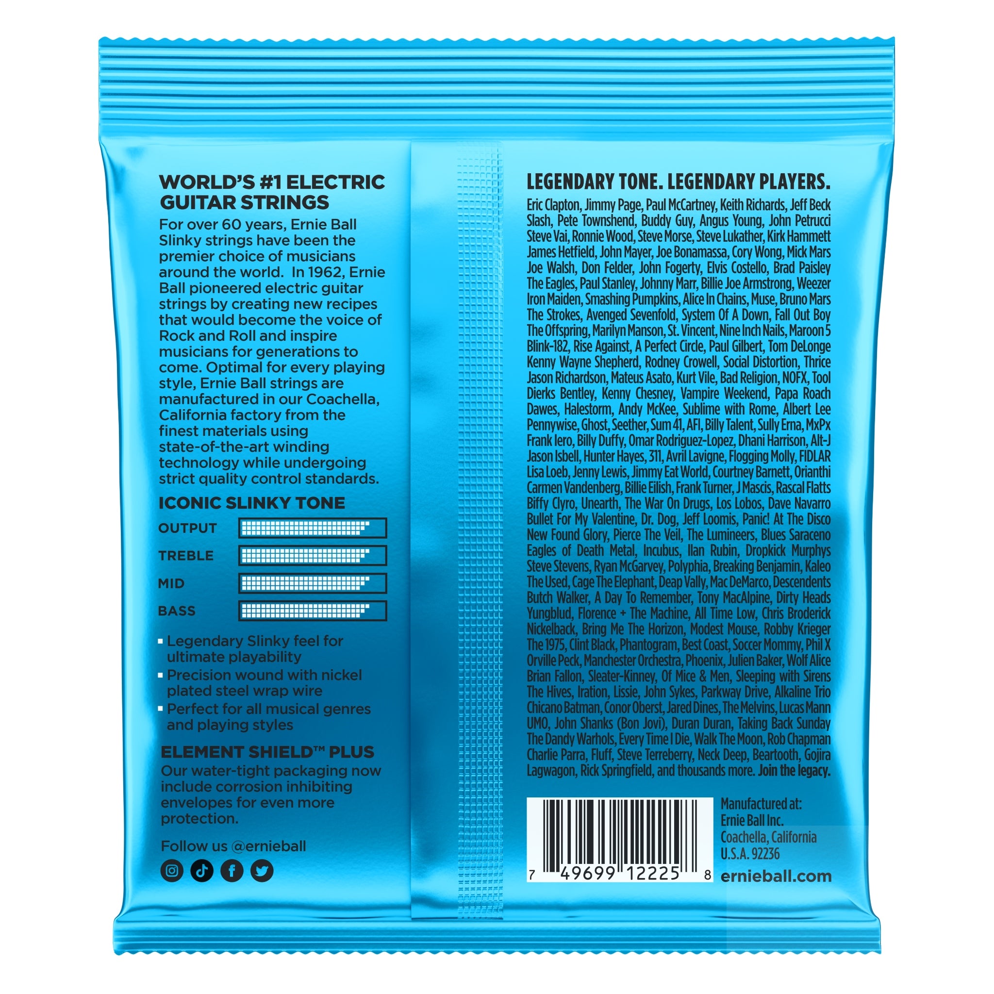 Ernie Ball P02225 Extra Slinky Electric Guitar Strings (8-38)