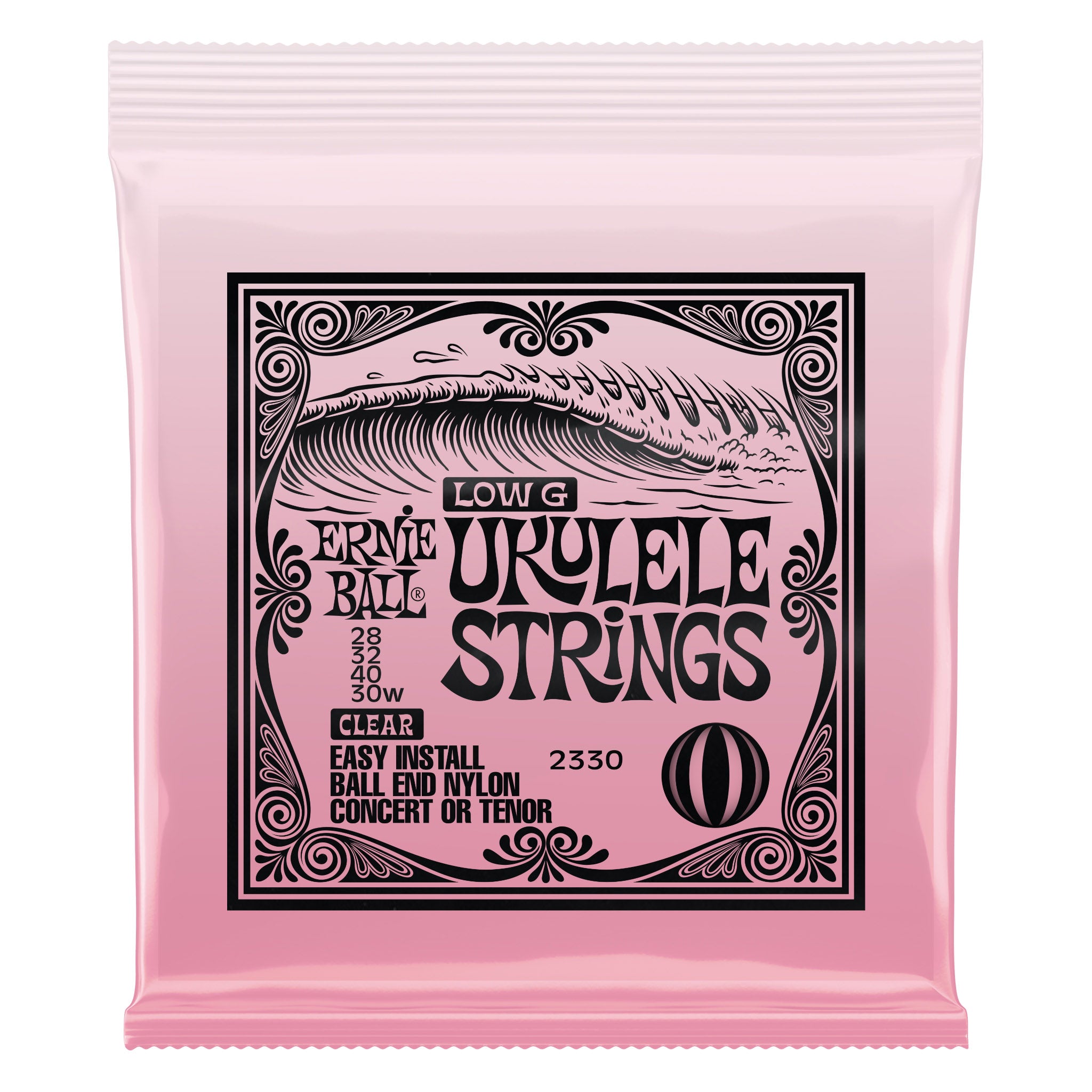Ernie Ball Ukulele Concert/ Tenor Strings Low G Ball End Nylon