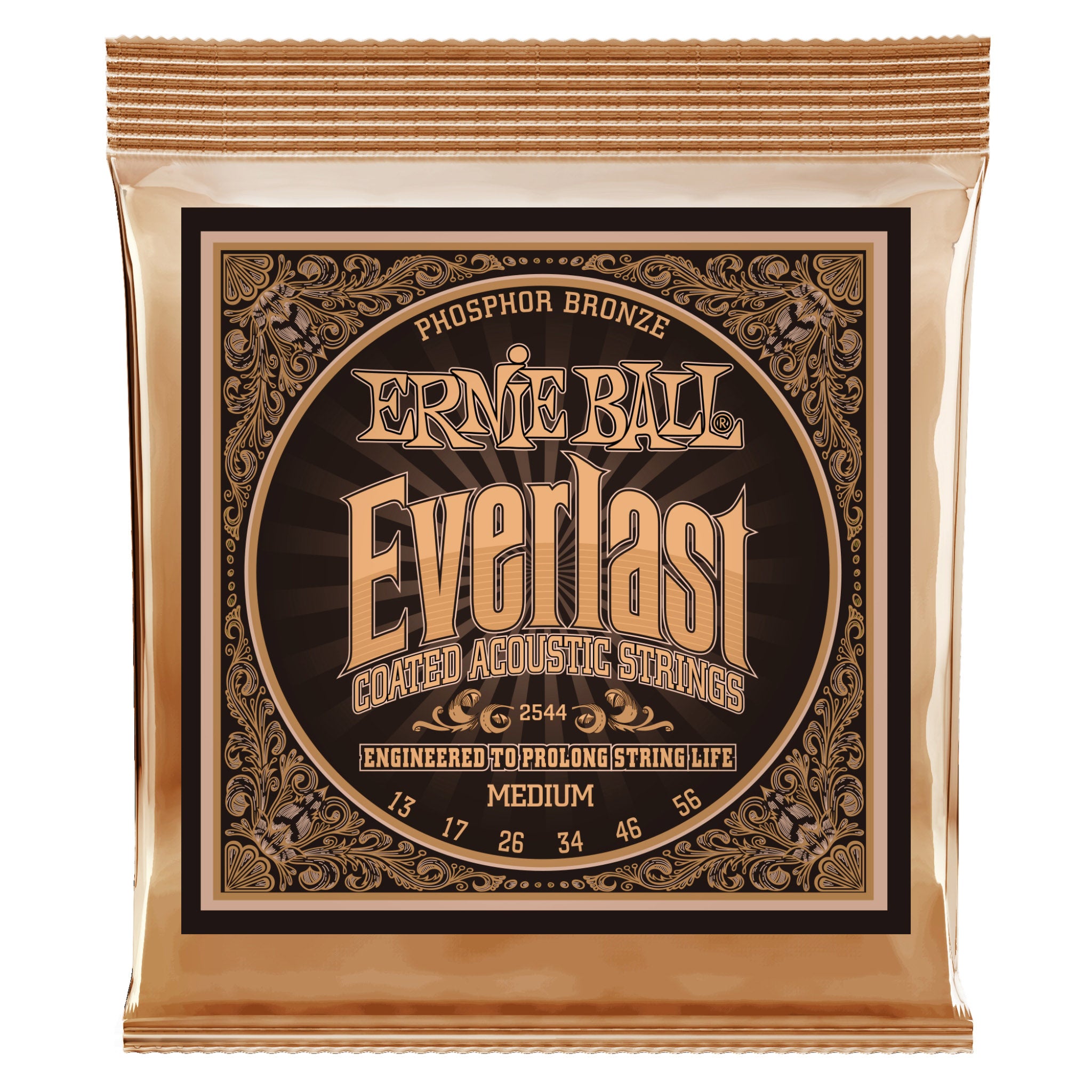 Ernie Ball Everlast Coated Acoustic Guitar Strings 12-56