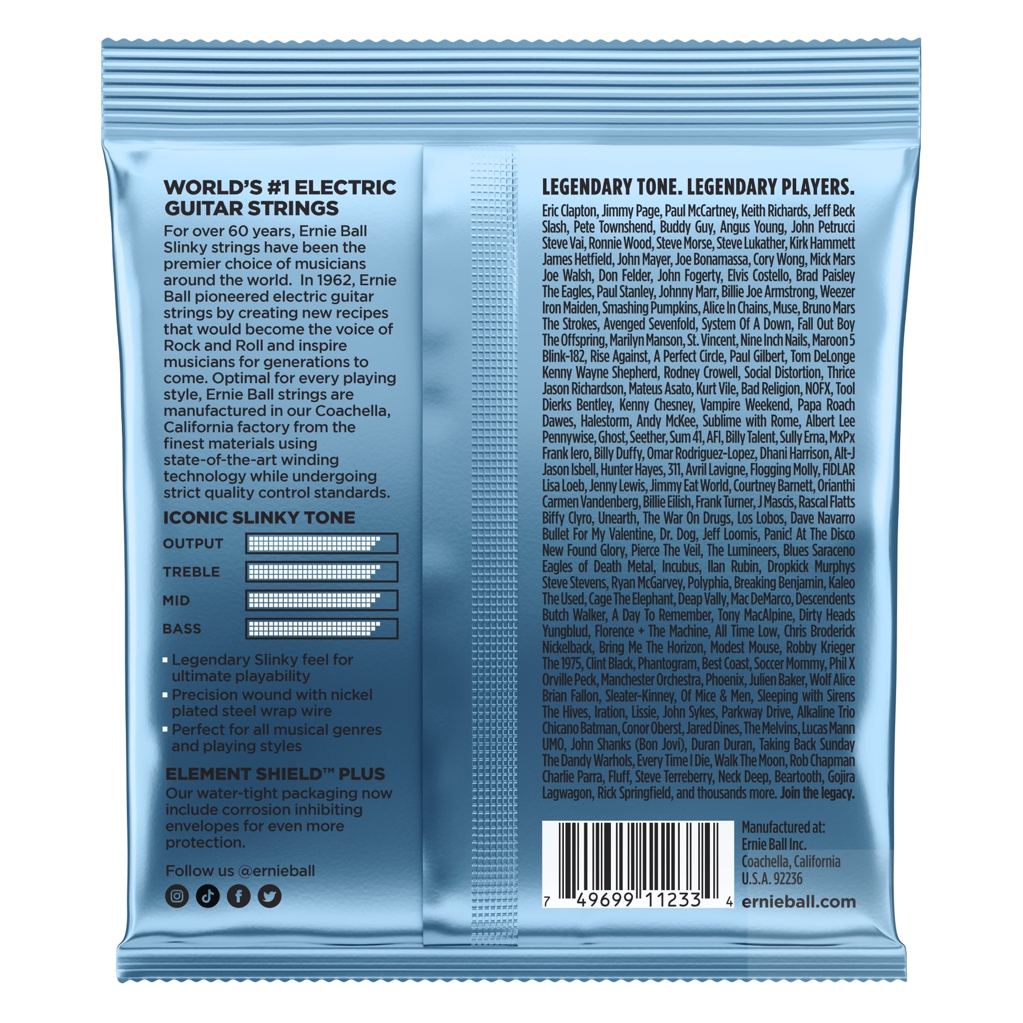 Ernie Ball  Primo Slinky Nickel Wound Electric Guitar Strings 9.5-44 - 3 Pack