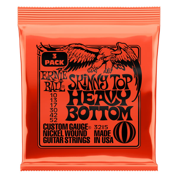 Ernie Ball Skinny Top Heavy Bottom Slinky Nickel Wound Electric Guitar Strings 3 Pack