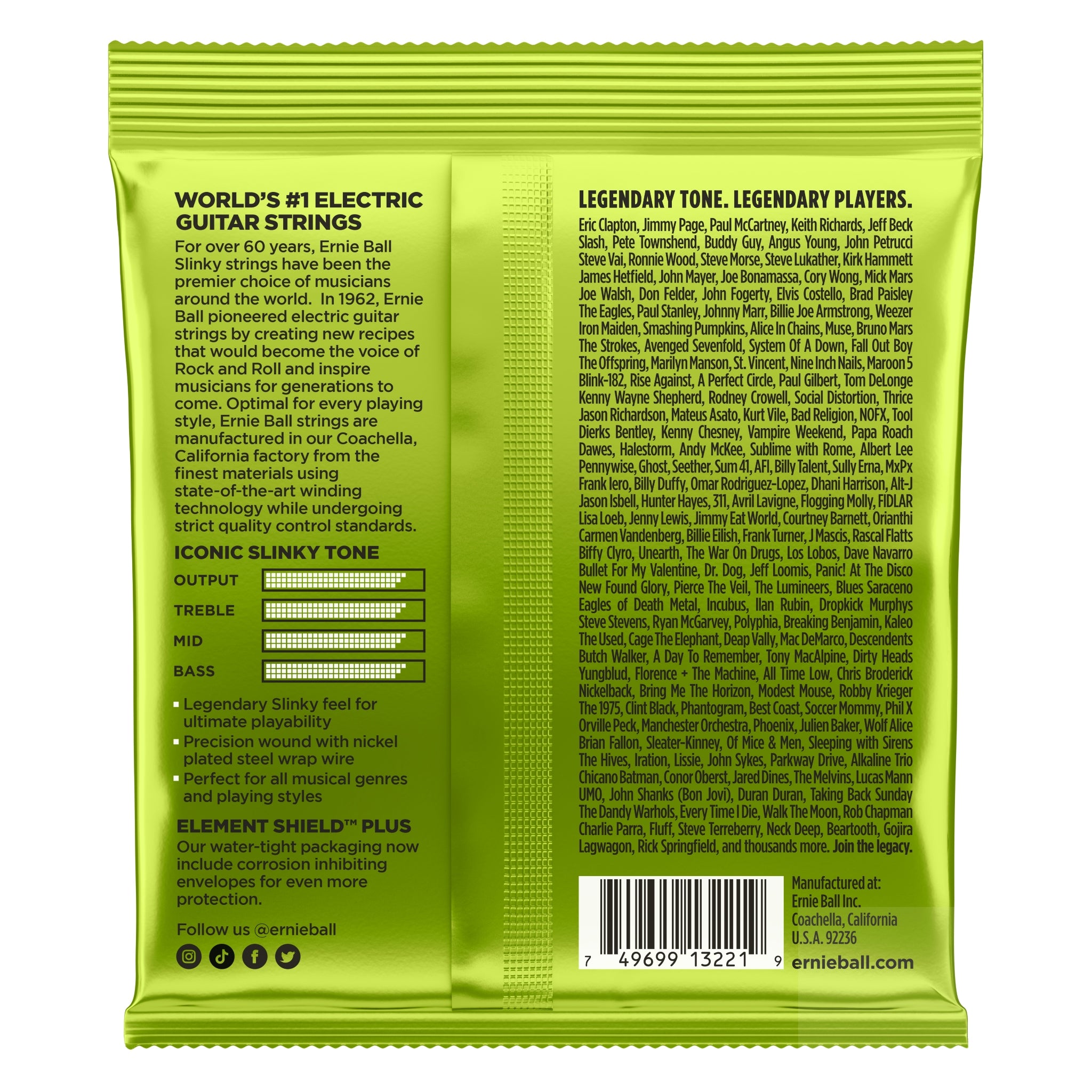 Ernie Ball Regular Slinky Nickel Wound Electric Guitar Strings 3 Pack