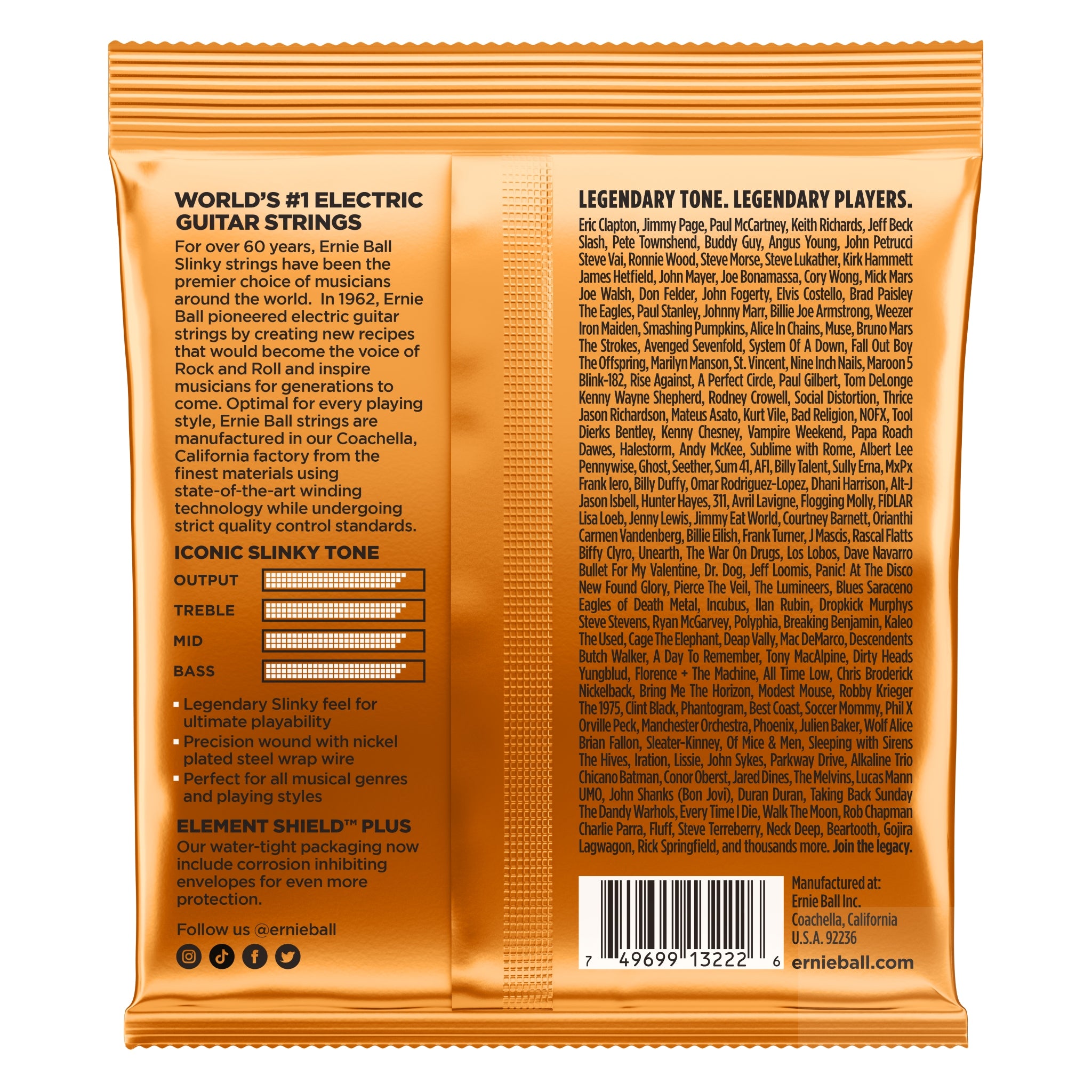 Ernie Ball Hybrid Slinky Nickel Wound Electric Guitar Strings 3 Pack