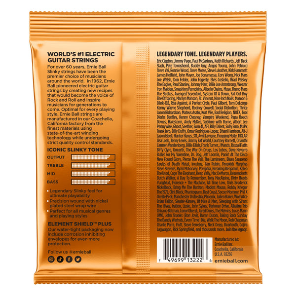 Ernie Ball Hybrid Slinky Nickel Wound Electric Guitar Strings 3 Pack