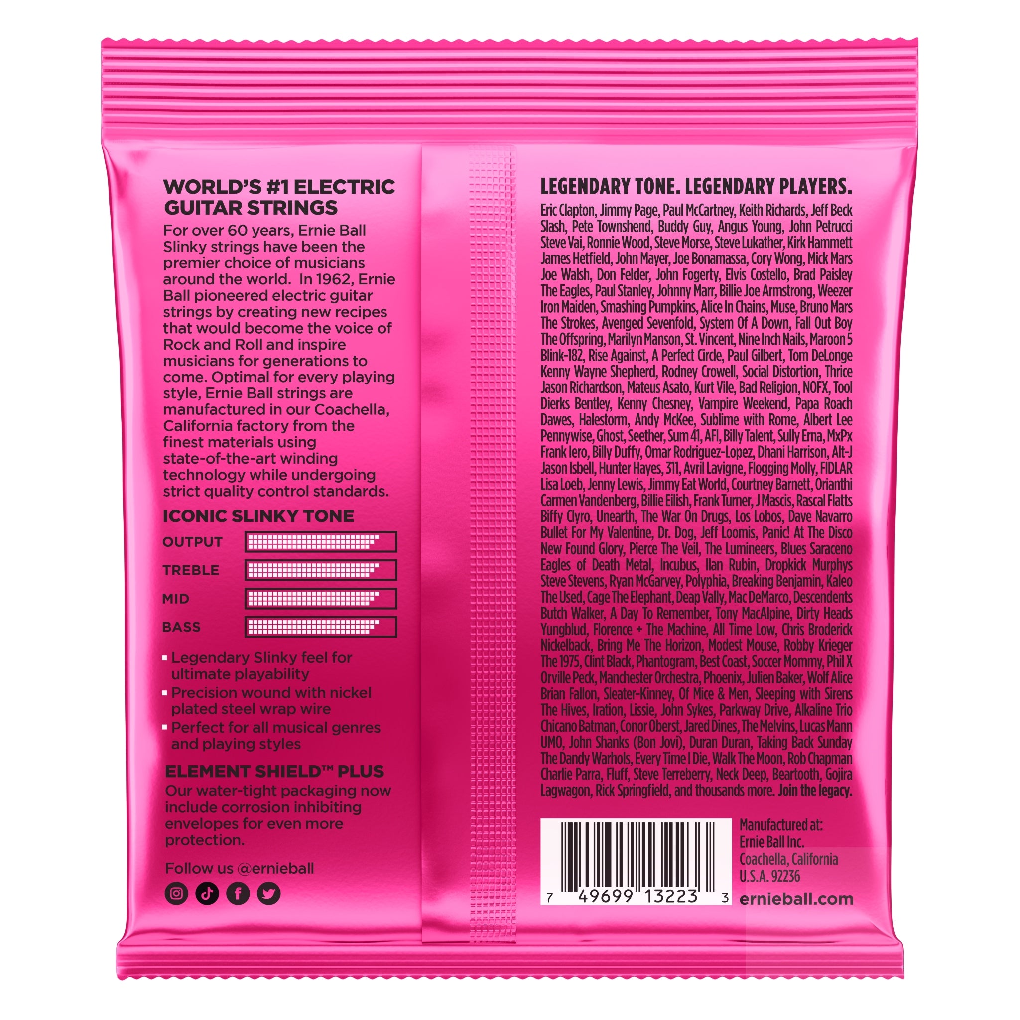 Ernie Ball Super Slinky Nickel Wound Electric Guitar Strings 3 Pack-P03223