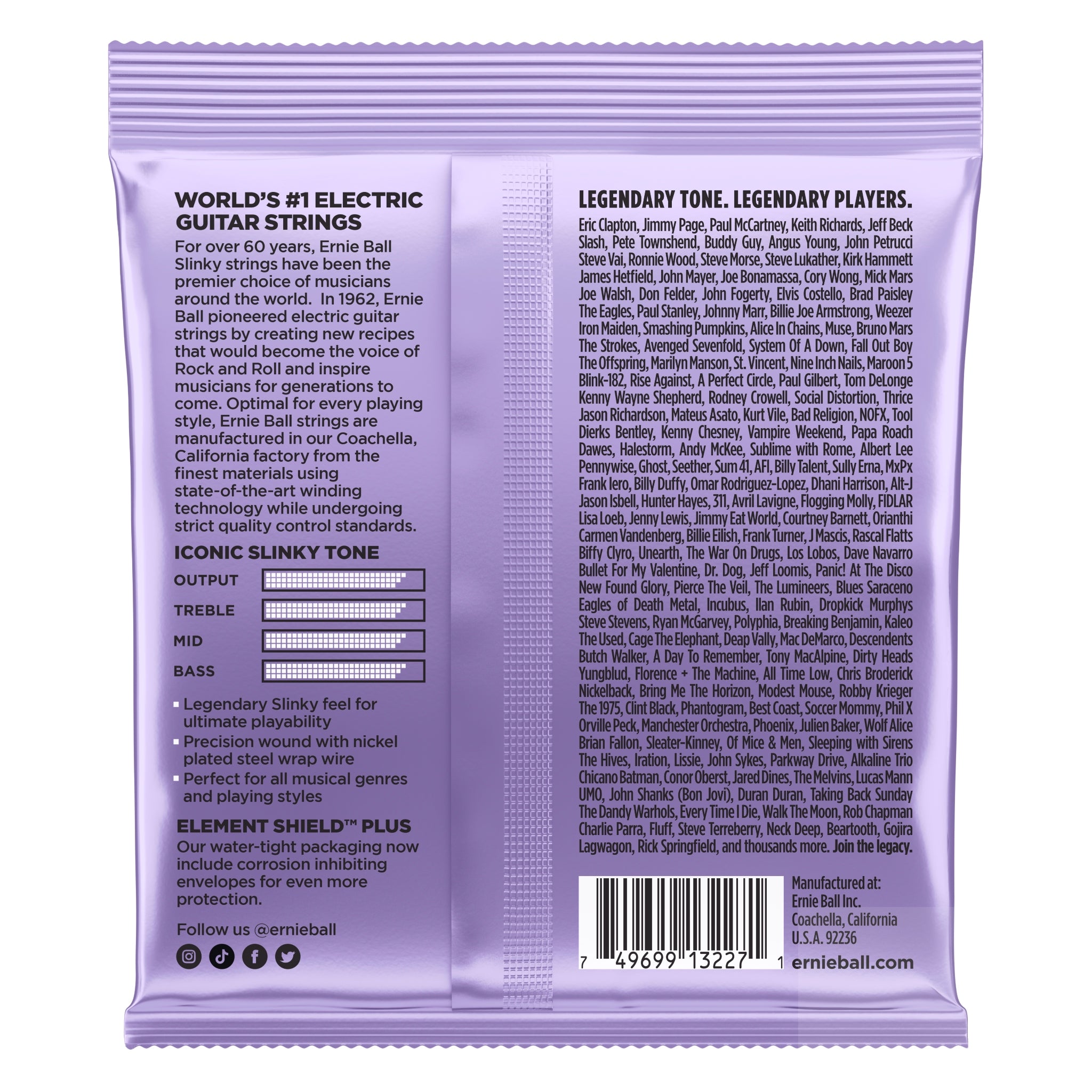 Ernie Ball 3-Pack P03227 Ultra Slinky Nickel Wound Electric Guitar Strings 10-48