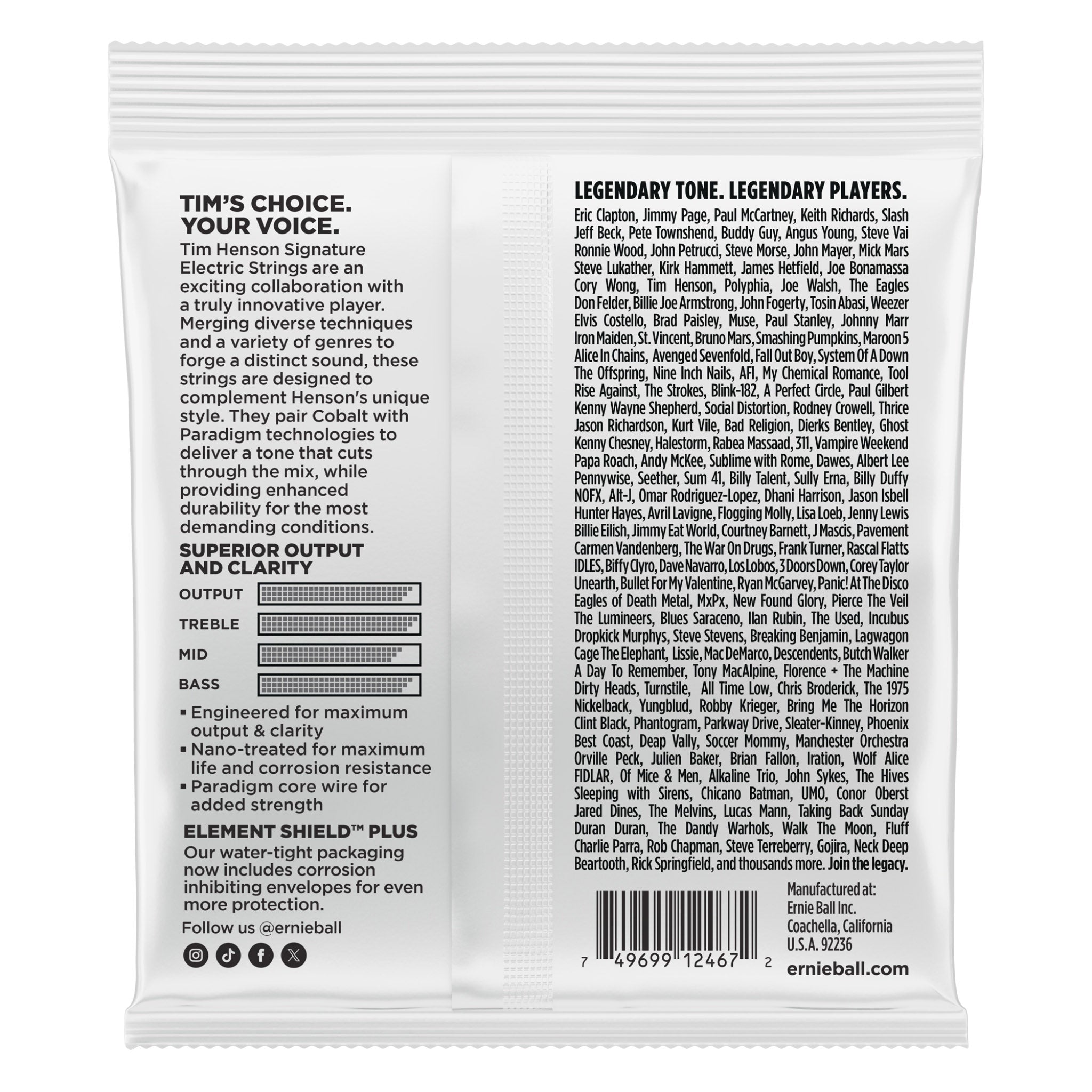 Ernie Ball Tim Henson Electric Strings .9.5-.46