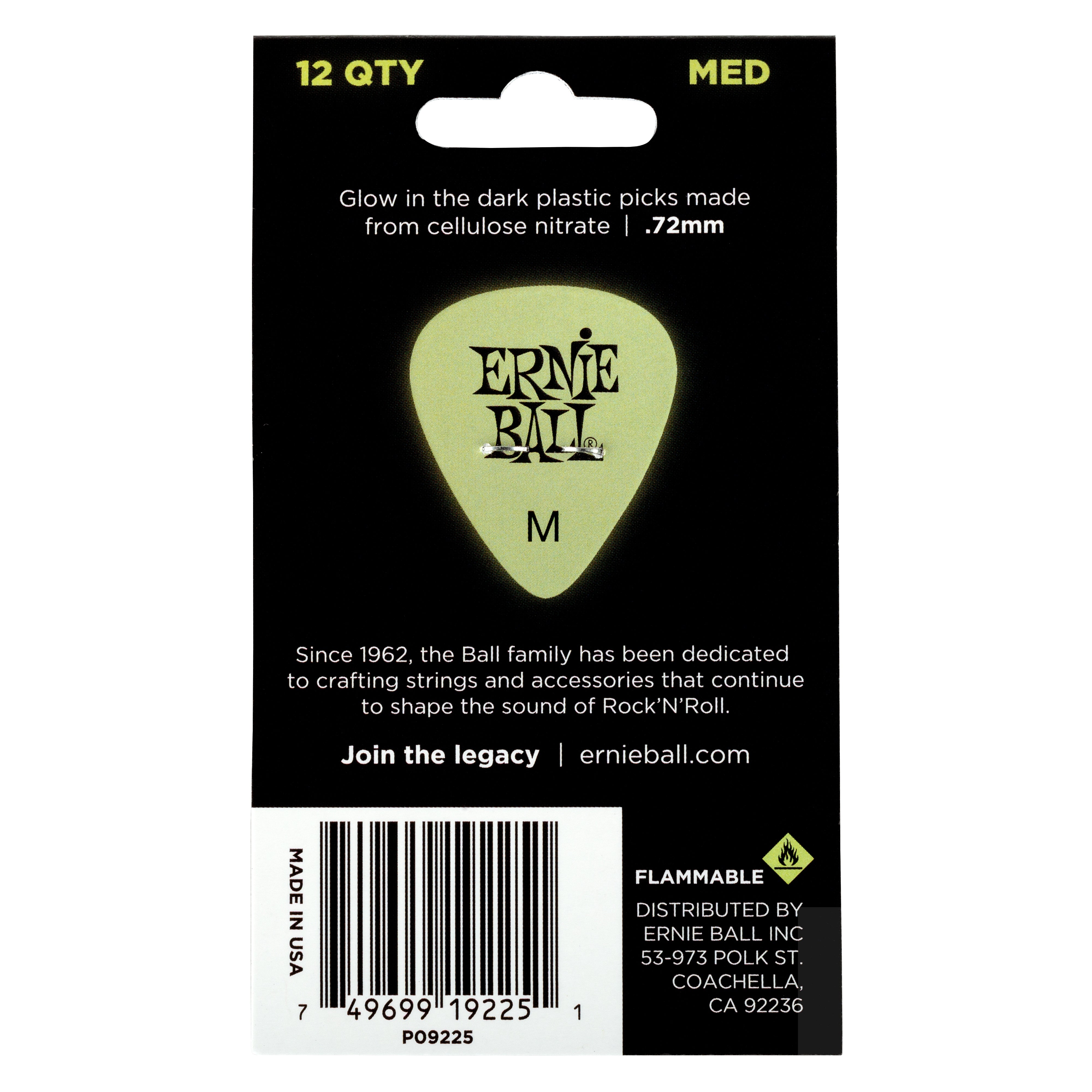 Ernie Ball Thin Super Glow Guitar Picks-P09225
