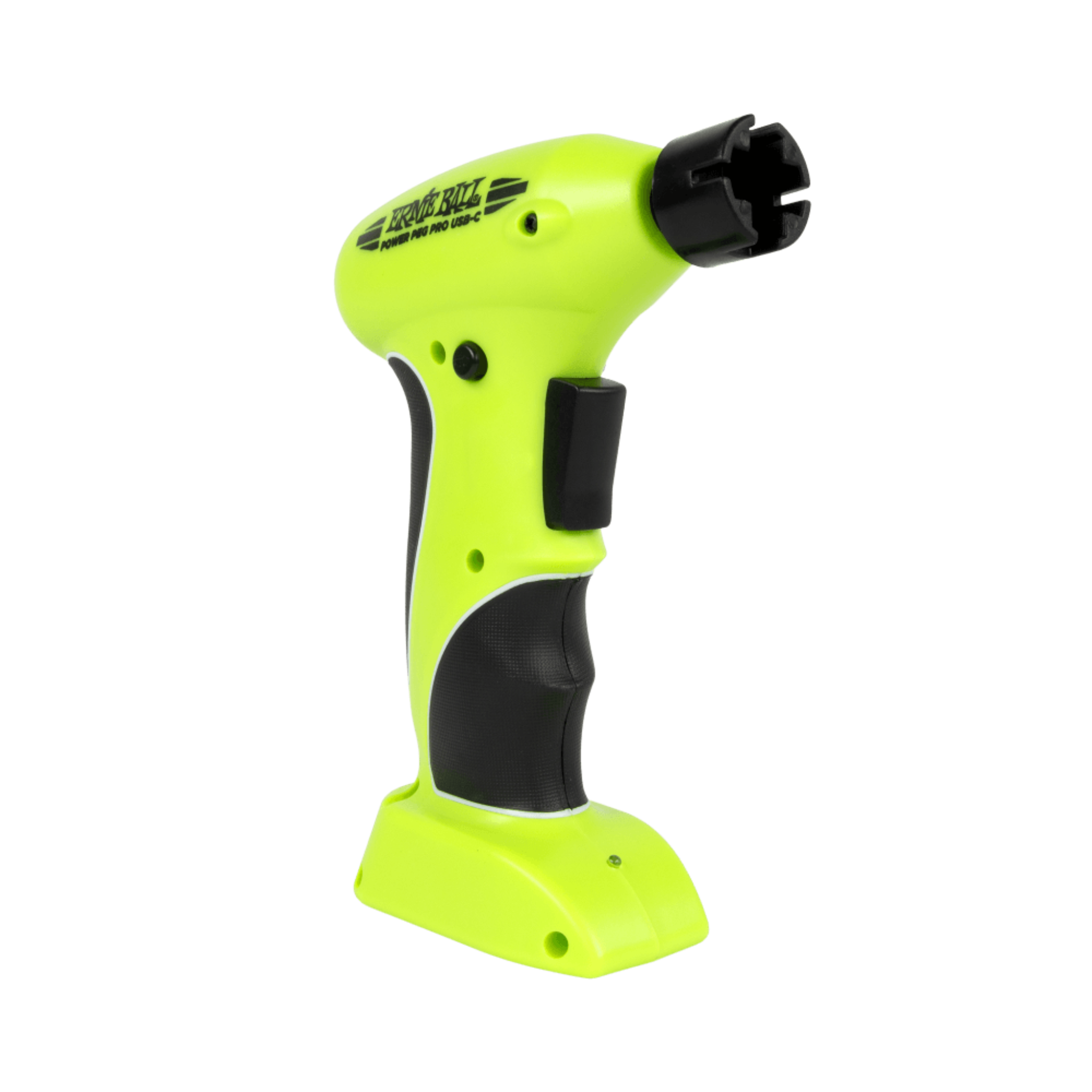 Yellow cordless drill with black accents on a white background