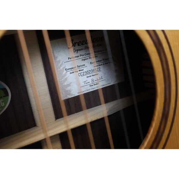 Breedlove Performer Pro Concert Thinline CE — All-Solid Spruce/Rosewood — Aged Toner (w/ Hardshell Case)