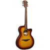 Lâg Tramontane 118 Auditorium Slim Cutaway Acoustic-Electric Guitar – Brown Shadow — full front view