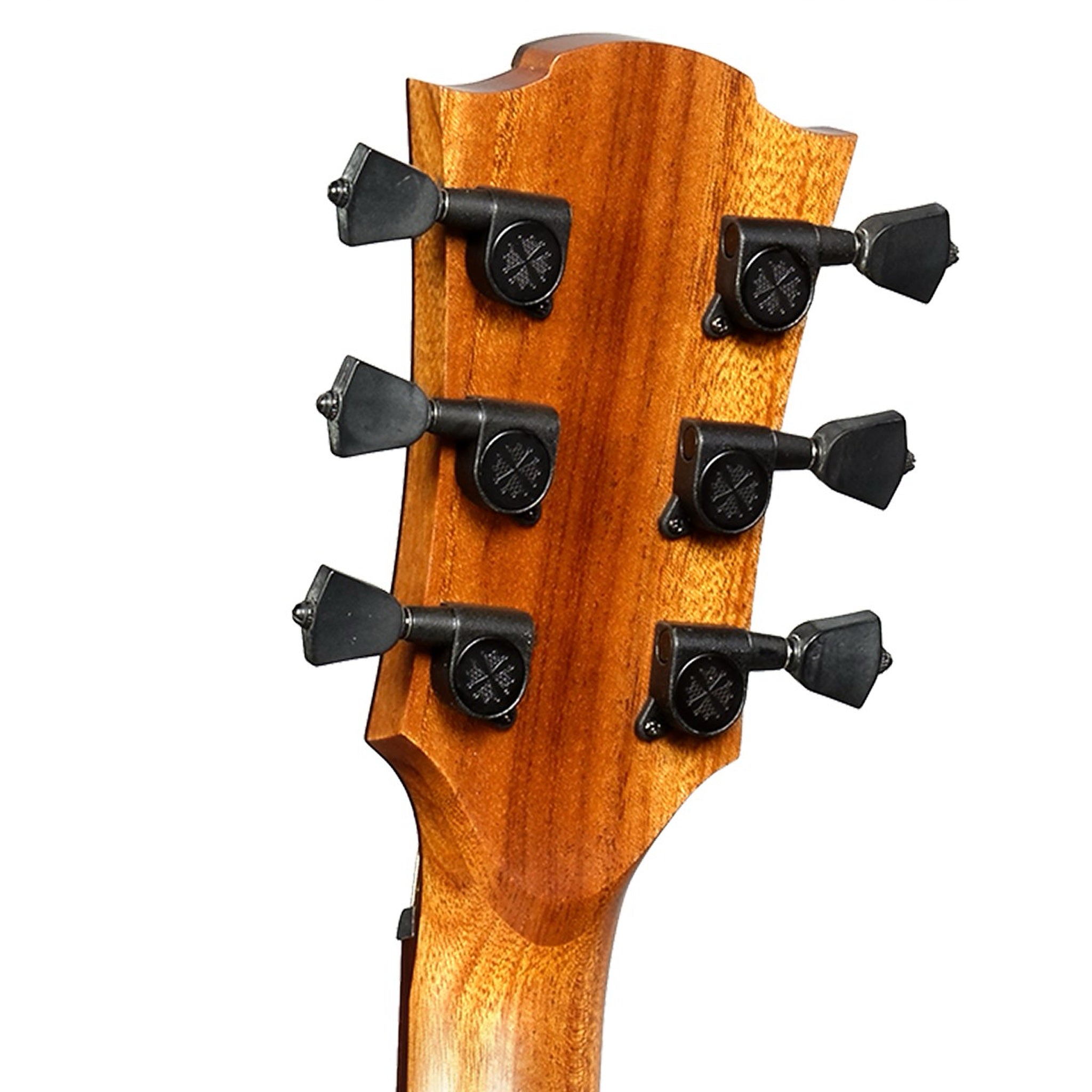 Lâg Tramontane 118 T118D-BLK Dreadnought Acoustic Guitar – Black — full front view