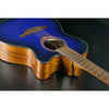 Lâg Tramontane Special Blue Burst Dreadnought Cutaway Acoustic-Electric Guitar