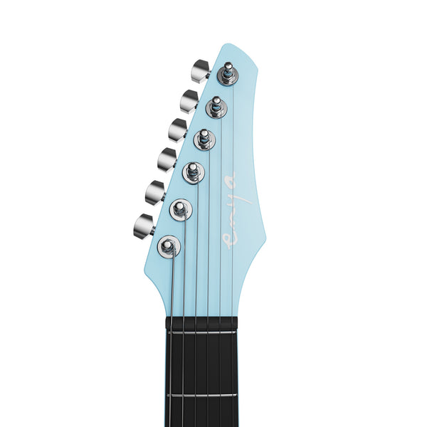 Enya Inspire Smart Electric Guitar Sky Blue back view