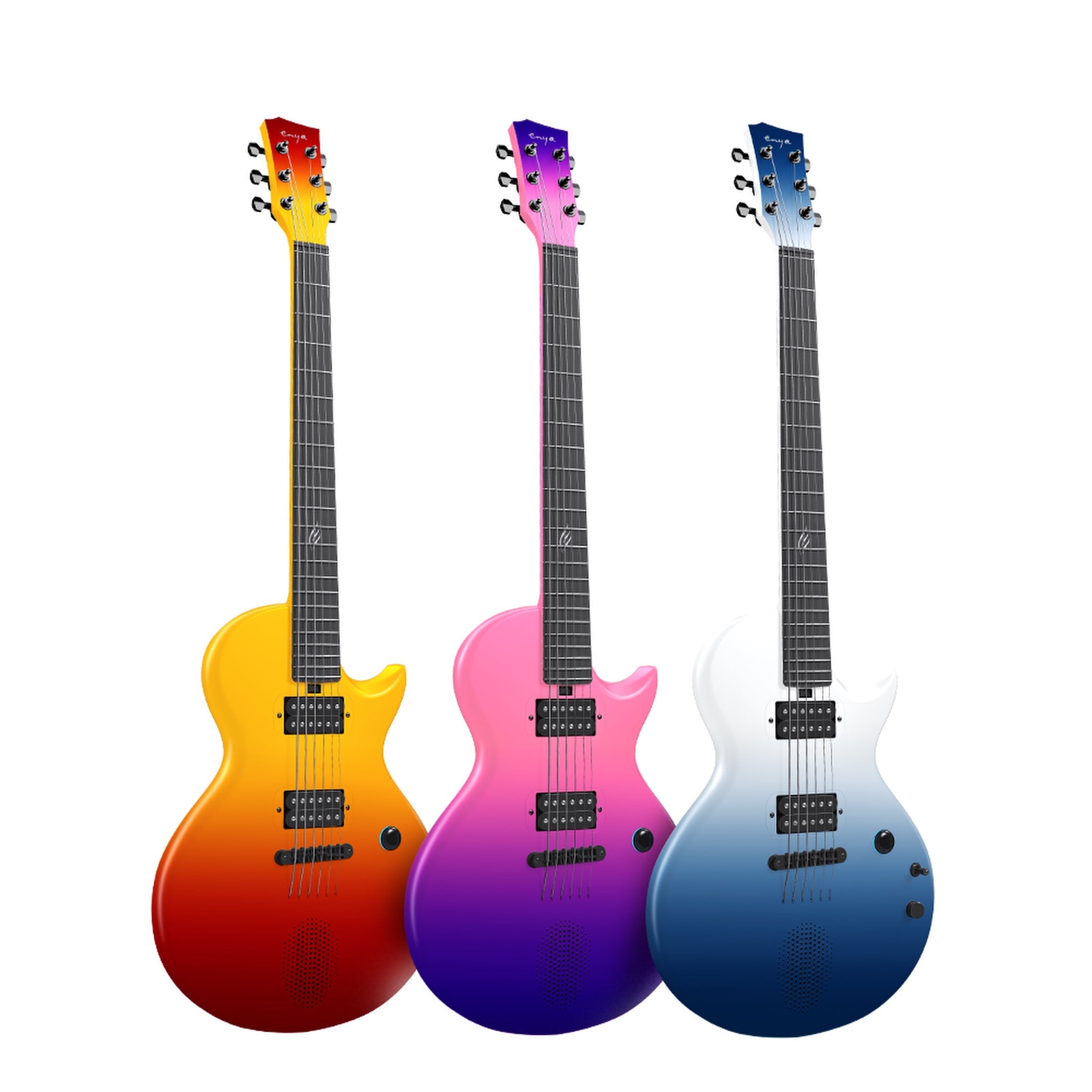 Enya Nova Go Sonic Smart Electric Guitar Cosmic Purple back view