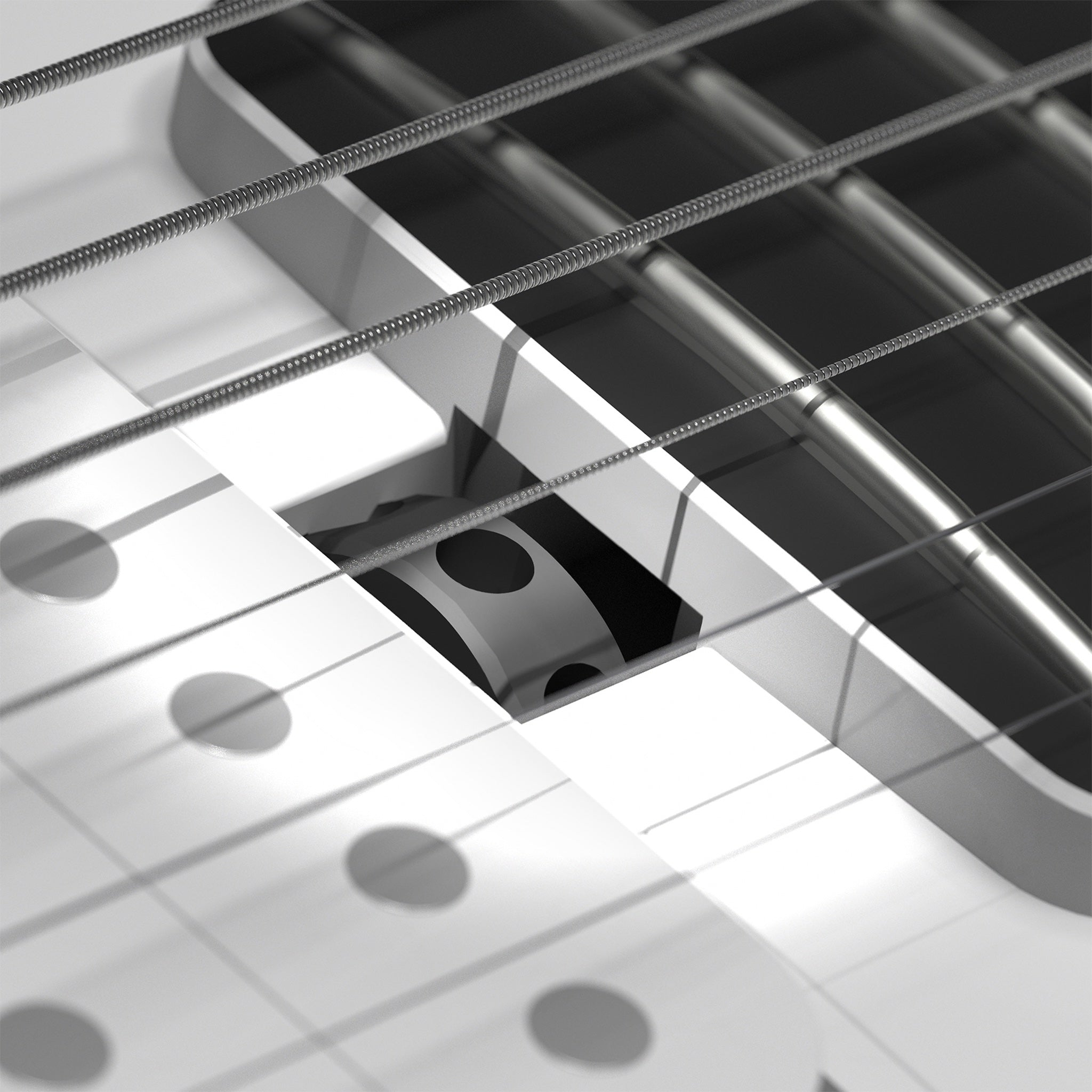 Enya Nova Go Sonic Smart Electric Guitar in Pearl White back view