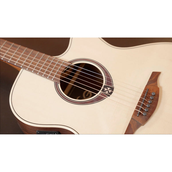 Lâg T218ACE Tramontane 218 Auditorium Acoustic-Electric Guitar – Natural Gloss