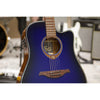 Lâg Tramontane Special Blue Burst Dreadnought Cutaway Acoustic-Electric Guitar