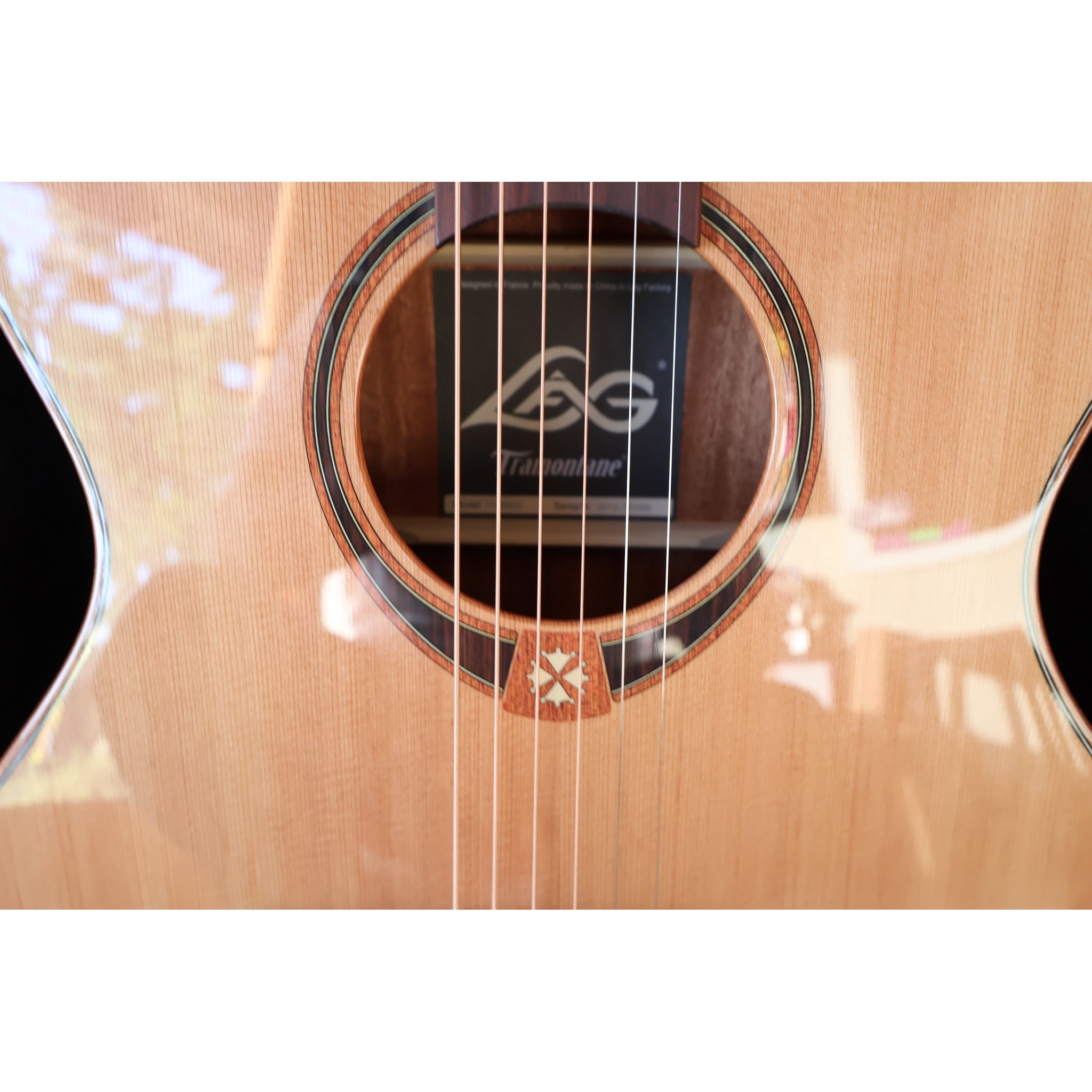 LAG T118ACE Auditorium Cutaway Acoustic-Electric Guitar – Natural