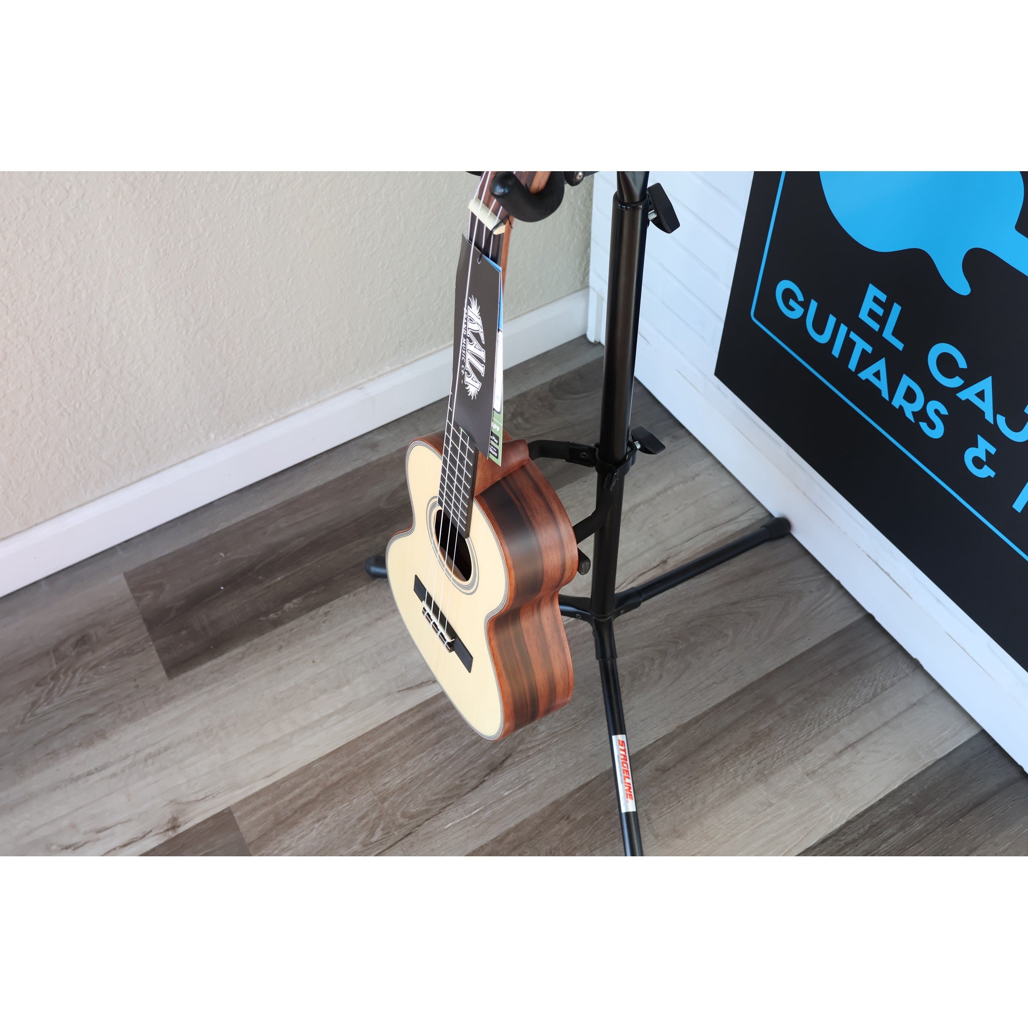Kala Solid Spruce Top Striped Ebony Tenor Ukulele – KA-SSEBY-T