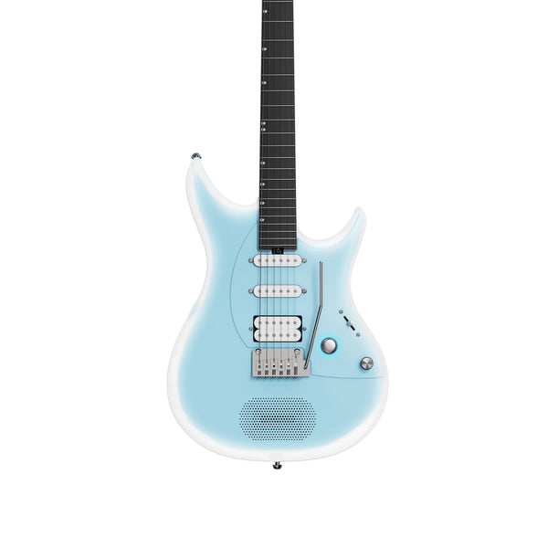 Enya Inspire Smart Electric Guitar Sky Blue electronics detail