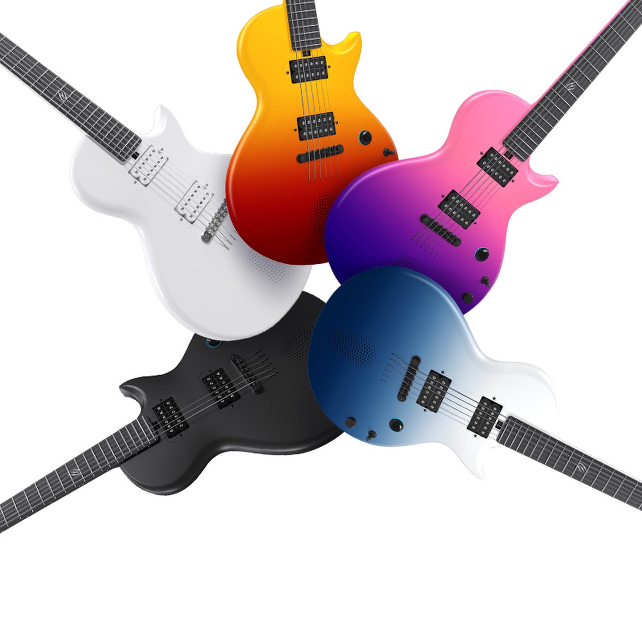 Enya Nova Go Sonic Smart Electric Guitar Volcano Red smart features detail