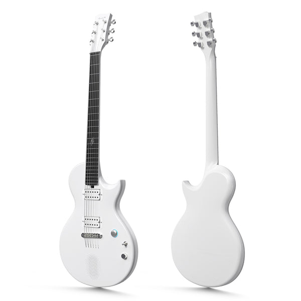 Enya Nova Go Sonic Smart Electric Guitar in Pearl White electronics detail