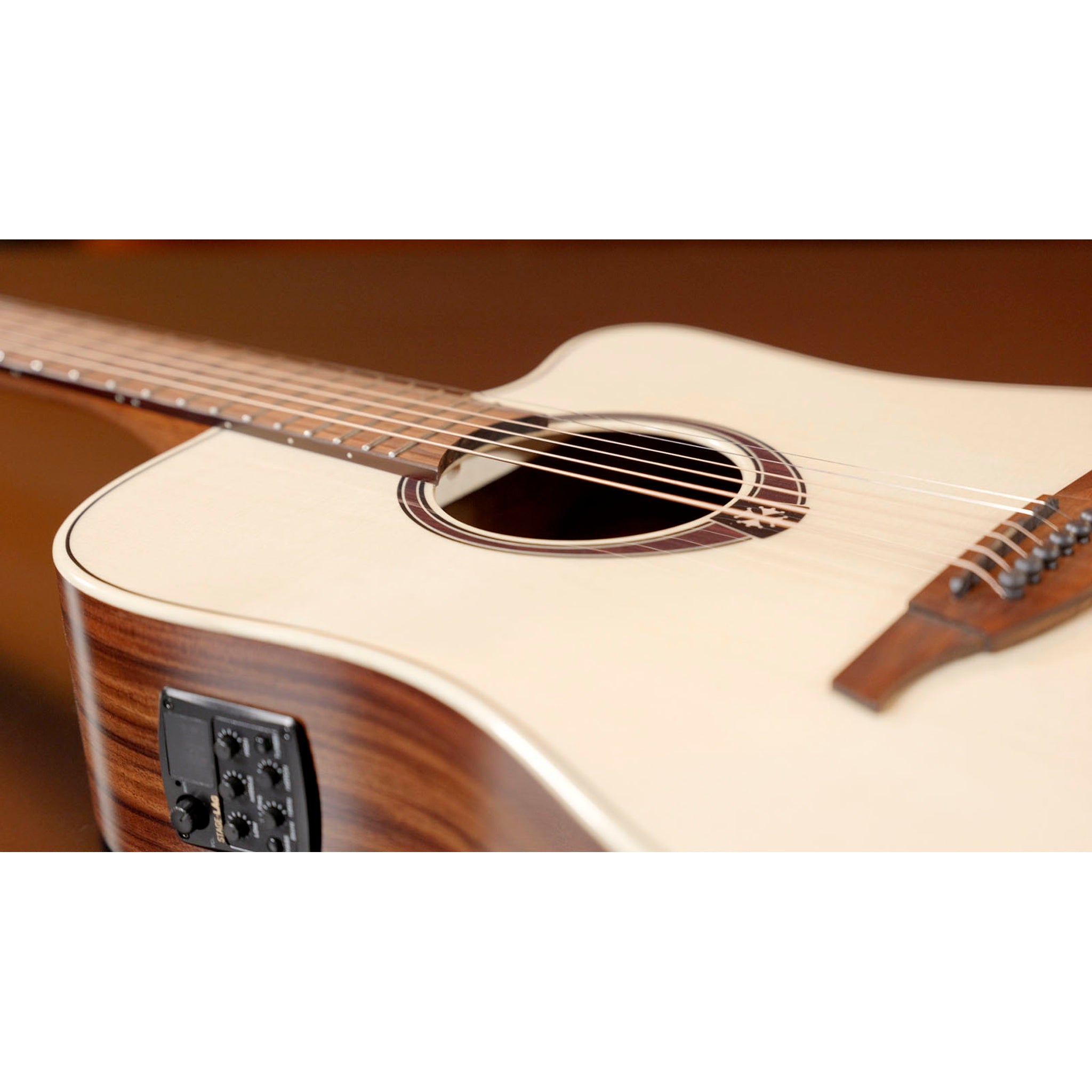 Lâg T218DCE Tramontane 218 Dreadnought Acoustic-Electric Guitar – Natural Gloss