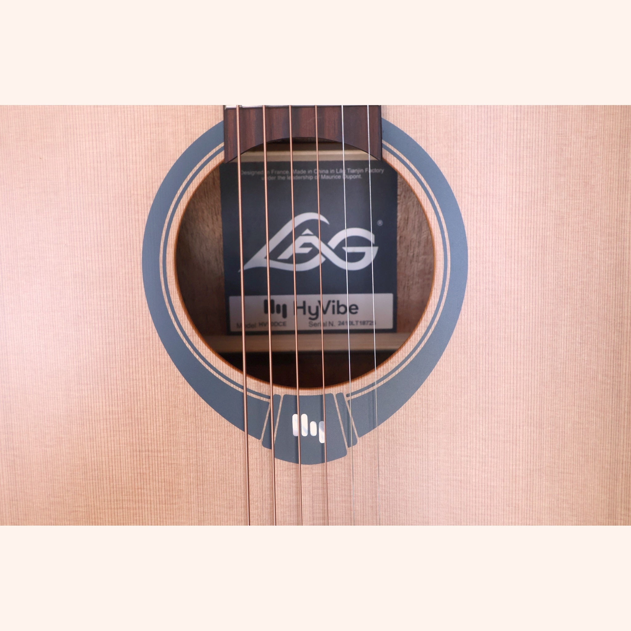 Lag HyVibe 10 Smart Guitar – Dreadnought Cutaway Acoustic-Electric with Bluetooth