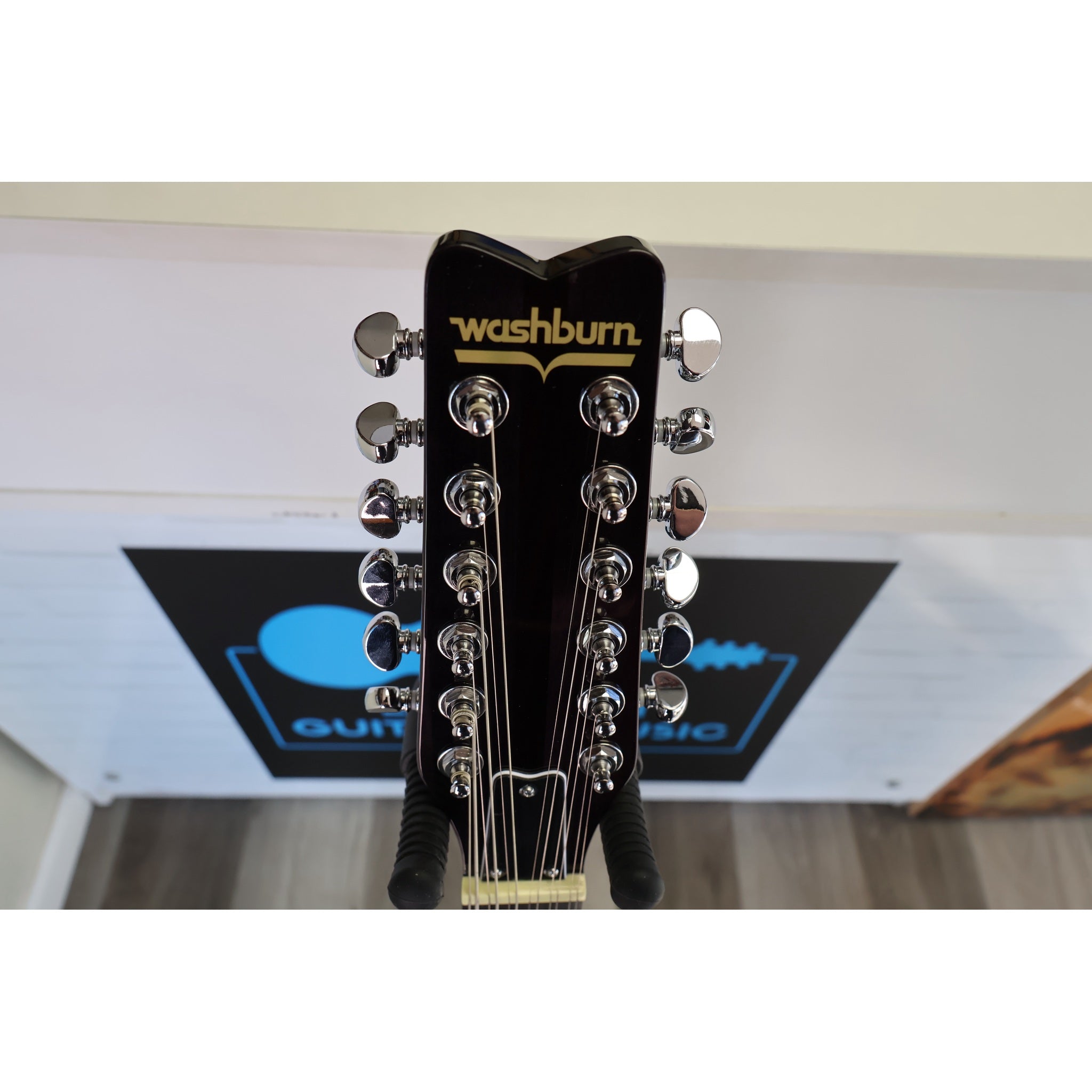 Washburn H12TB Wing Series Hawk 12-String Electric Guitar – Trans Black
