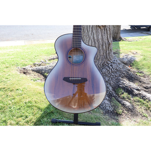 Breedlove Pursuit Exotic S Limited Edition Concert CE Acoustic-Electric Guitar – White Sand