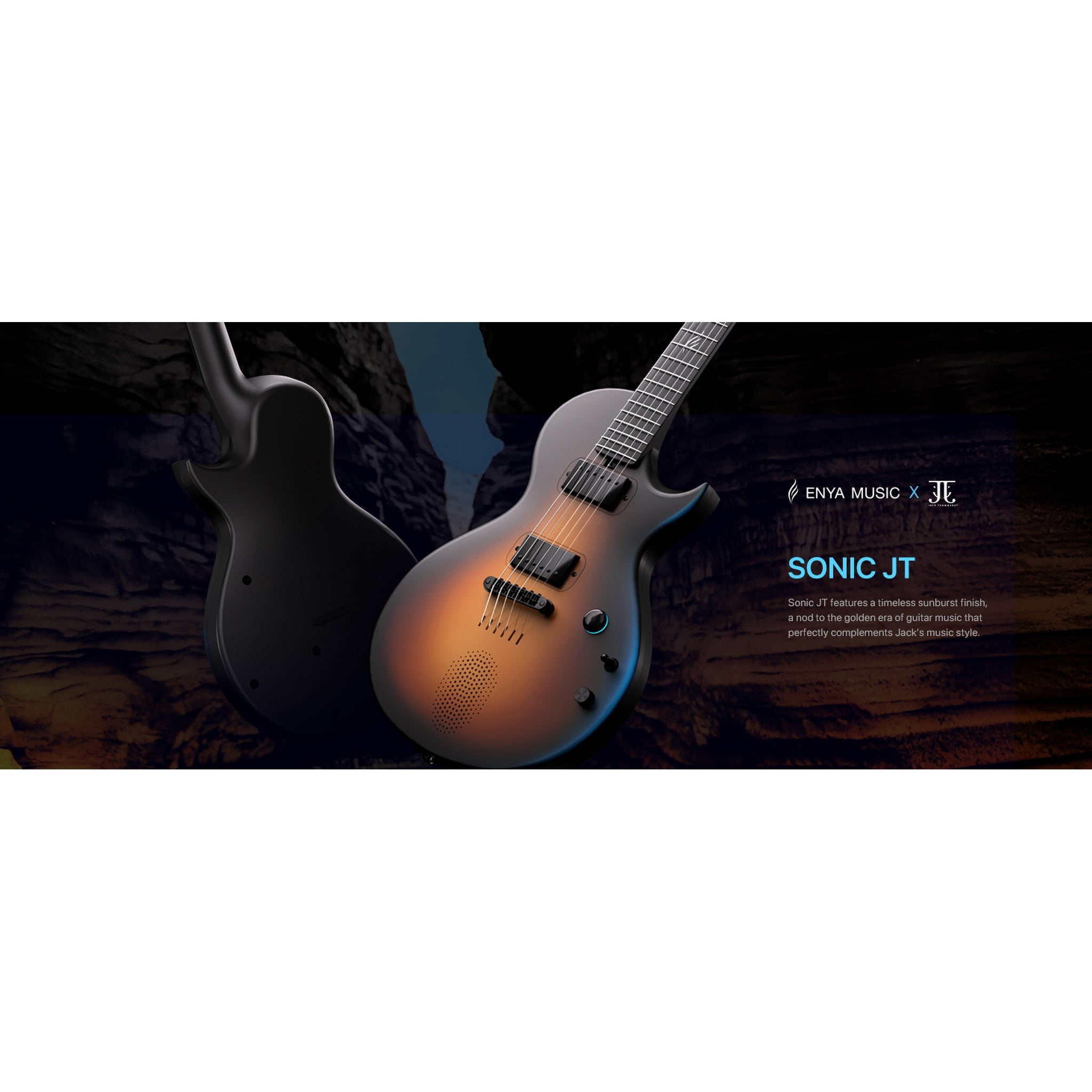 Enya Nova Go Sonic Smart Electric Guitar Sonic JT Tobacco Sunburst included accessories