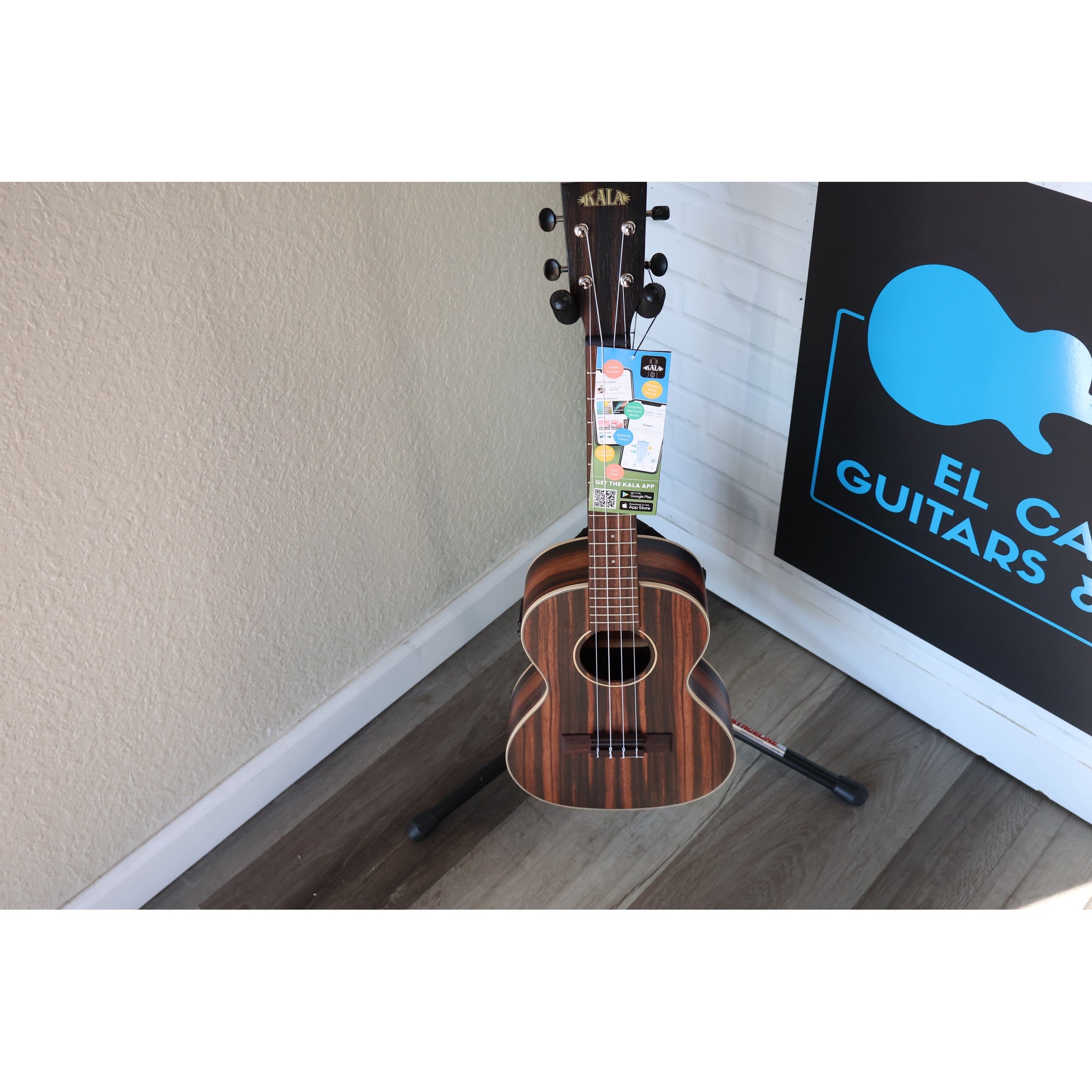 Kala Striped Ebony Tenor Ukulele with EQ – KA-EBY-TE