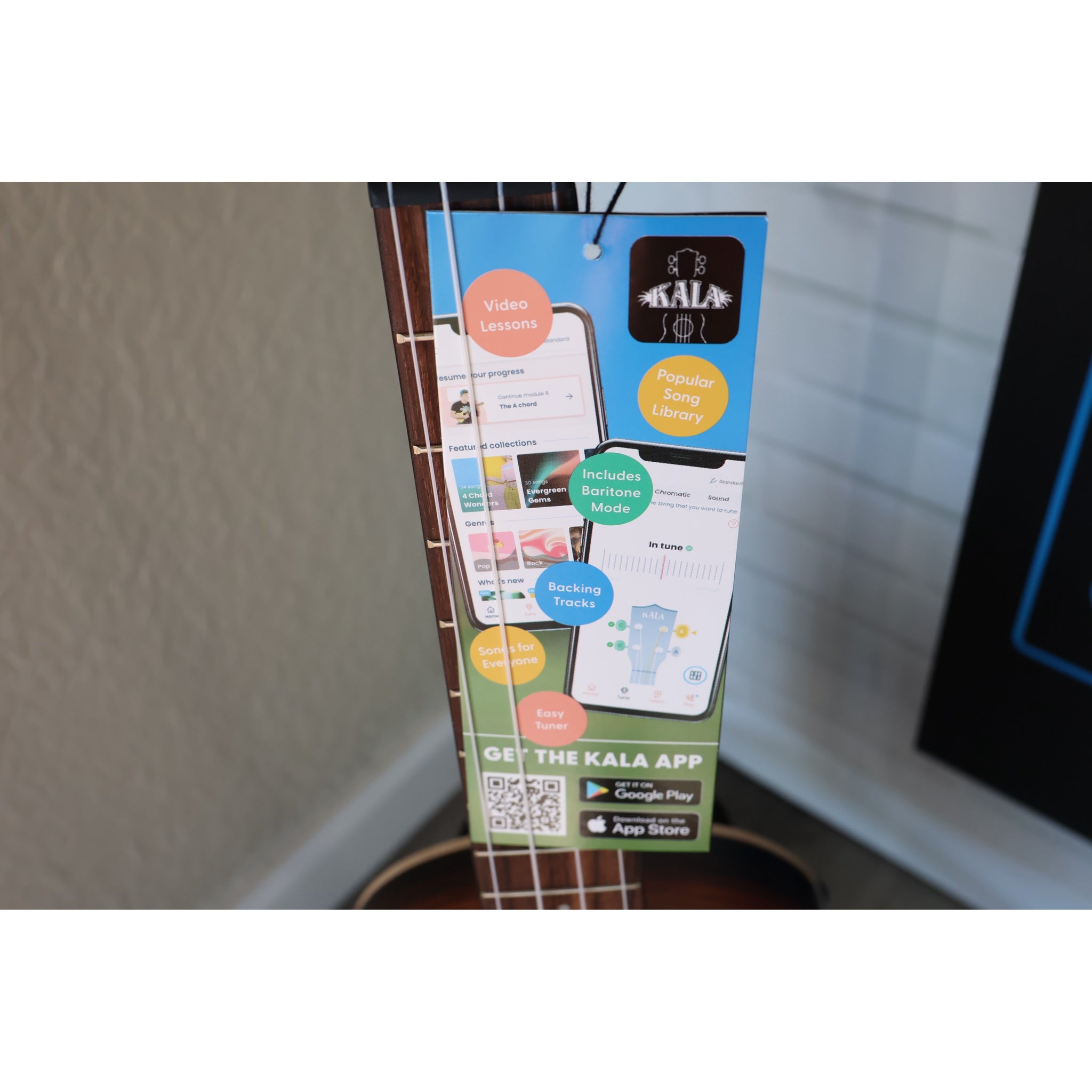 Kala Striped Ebony Tenor Ukulele with EQ – KA-EBY-TE