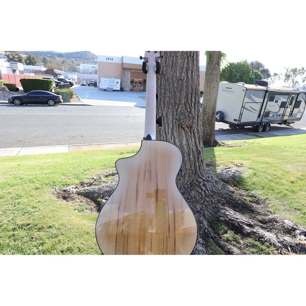 Breedlove Pursuit Exotic S Limited Edition Concert CE Acoustic-Electric Guitar – White Sand