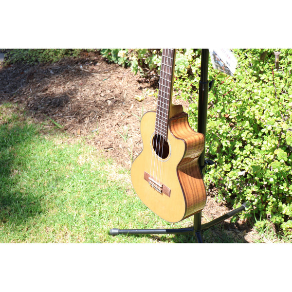 Kala KA-SCAC-T-CE Solid Cedar Top Acacia Tenor Cutaway Acoustic-Electric Ukulele with Fishman Kula EQ