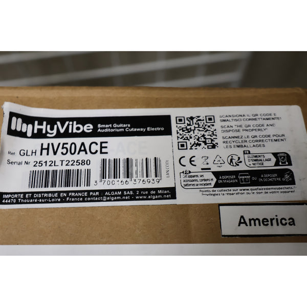 Lag HyVibe 50 Auditorium Bevel Cutaway Acoustic-Electric Smart Guitar