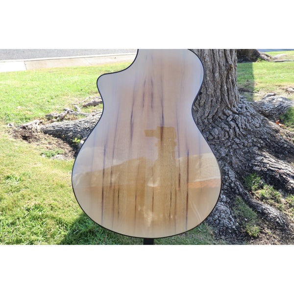Breedlove Pursuit Exotic S Limited Edition Concert CE Acoustic-Electric Guitar – White Sand