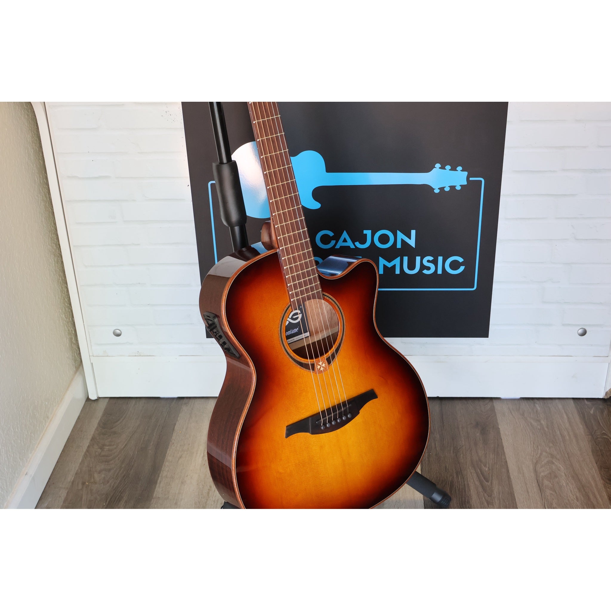 LAG T118ACE-BRS Auditorium Cutaway Acoustic-Electric Guitar Brown Shadow
