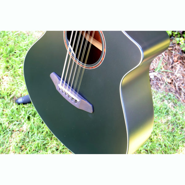 Breedlove Discovery S Concert Satin Black 12 String CE European-African Mahogany