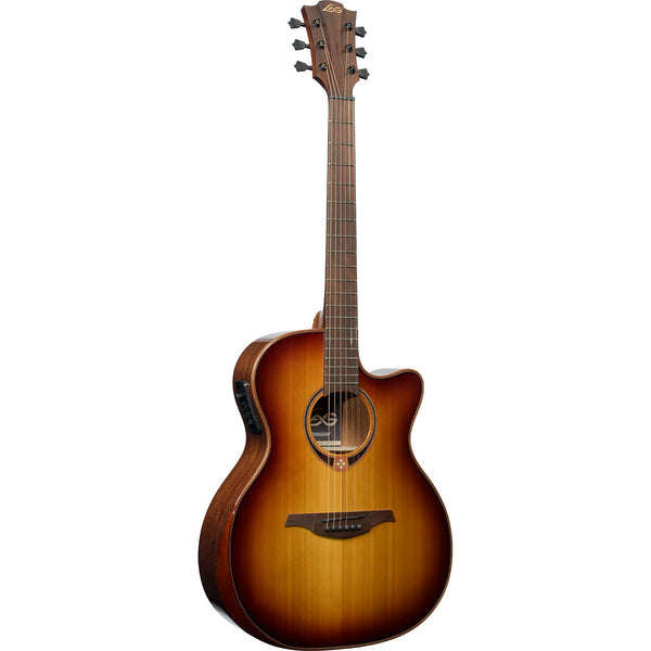Lâg Tramontane Special T118 Auditorium Bevel Cutaway Acoustic-Electric Guitar – Brown Shadow