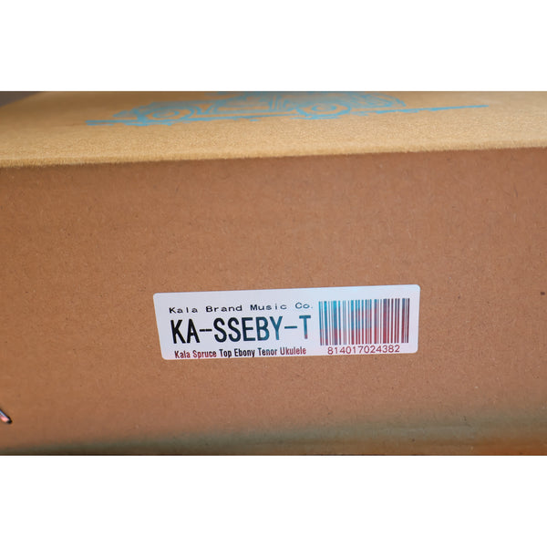 Kala Solid Spruce Top Striped Ebony Tenor Ukulele – KA-SSEBY-T